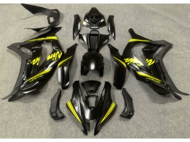 2016-2019 Satin Black & Yellow Kawasaki ZX10R Fairings for Sale