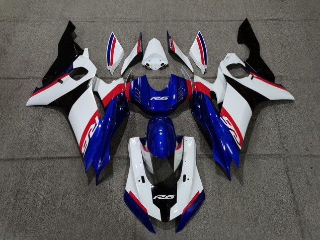 2017-2019 Blue White and Red Yamaha R6 Fairings for Sale 2017-2019 Blue White and Red Yamaha R6 Fairings for Sale