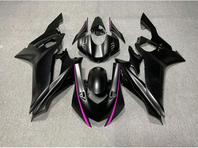 2017-2019 Matte Black & Pink Accents Yamaha R6 Fairings for Sale 2017-2019 Matte Black & Pink Accents Yamaha R6 Fairings for Sale