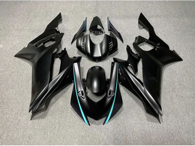 2017-2019 Matte Black & Teal Accents Yamaha R6 Fairings for Sale 2017-2019 Matte Black & Teal Accents Yamaha R6 Fairings for Sale