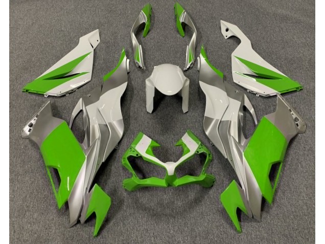 2019-2020 Gloss Green White and Silver Kawasaki ZX6R Fairings for Sale 2019-2020 Gloss Green White and Silver Kawasaki ZX6R Fairings for Sale