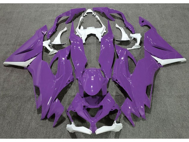 2019-2020 Gloss Purple & White Kawasaki ZX6R Fairings for Sale 2019-2020 Gloss Purple & White Kawasaki ZX6R Fairings for Sale