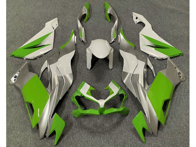 2019-2020 Green White and Silver Kawasaki ZX6R Fairings for Sale 2019-2020 Green White and Silver Kawasaki ZX6R Fairings for Sale
