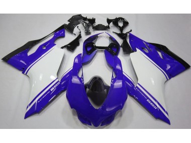 Gloss Blue White and Black Ducati 1199 Fairings for Sale