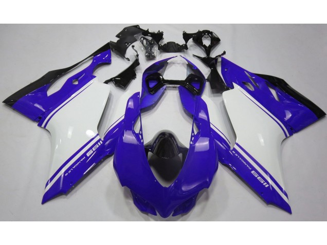 Gloss Blue White and Black Ducati 1199 Fairings for Sale Gloss Blue White and Black Ducati 1199 Fairings for Sale