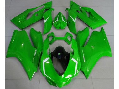 Gloss Green & White Ducati 1199 Fairings for Sale