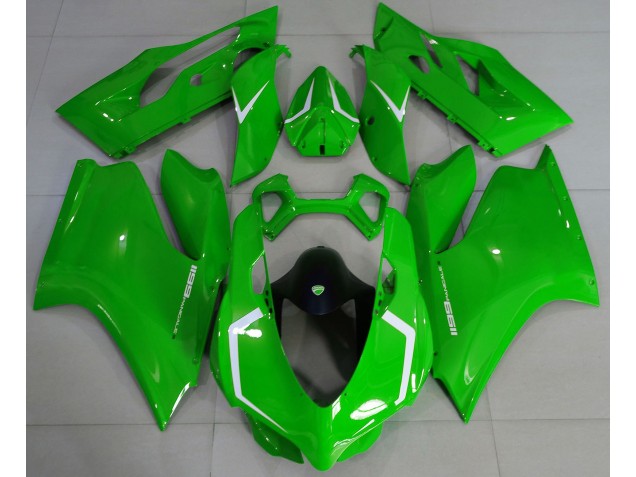 Gloss Green & White Ducati 1199 Fairings for Sale Gloss Green & White Ducati 1199 Fairings for Sale