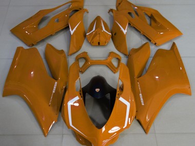 Gloss Orange & White Ducati 1199 Fairings for Sale