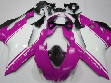 Gloss Pink White and Black Ducati 1199 Fairings for Sale