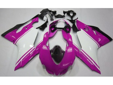 Gloss Pink White and Black Ducati 1199 Fairings for Sale